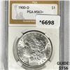 Image 1 : 1900-O Morgan Silver Dollar PGA-MS63+