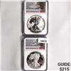 Image 1 : 2012-S Set (2) Silver Eagle NGC-PF69 1 UC, 1 Rev
