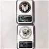 Image 2 : 2012-S Set (2) Silver Eagle NGC-PF69 1 UC, 1 Rev