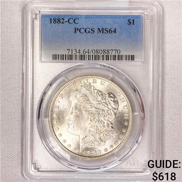 1882-CC Morgan Silver Dollar PCGS-MS64