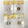 Image 1 : 1950-1982 Set (4) 2 LM Pennies & 2 Jefferson