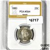 Image 1 : 1883 Kingdom of Hawaii Quarter PGA-MS64