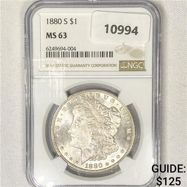 1880-S Morgan Silver Dollar NGC-MS63