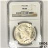 Image 1 : 1922 Silver Peace Dollar NGC-MS63