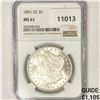 Image 1 : 1891-CC Morgan Silver Dollar NGC-MS61