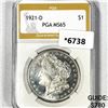 Image 1 : 1921-D Morgan Silver Dollar PGA-MS65