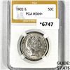 Image 1 : 1902-S Barber Half Dollar PGA-MS64+