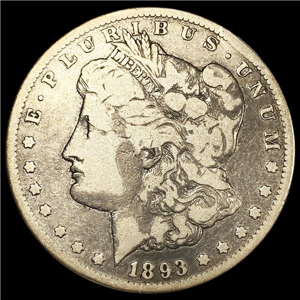 1893-CC Morgan Silver Dollar LIGHTLY CIRCULATED