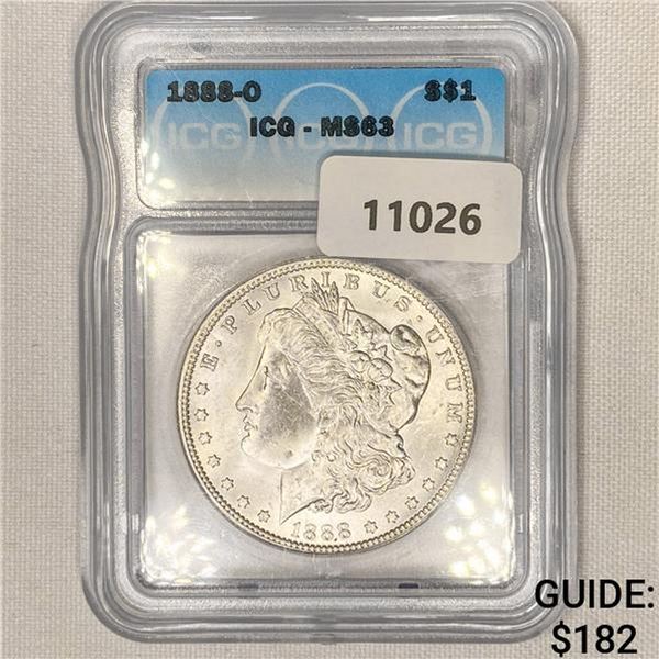 1888-O Morgan Silver Dollar ICG-MS63
