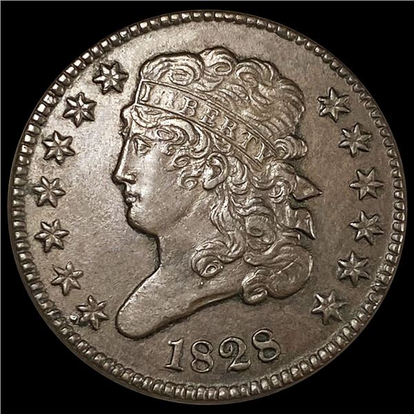 1828 13 STR Classic Head Half Cent UNCIRCULATED