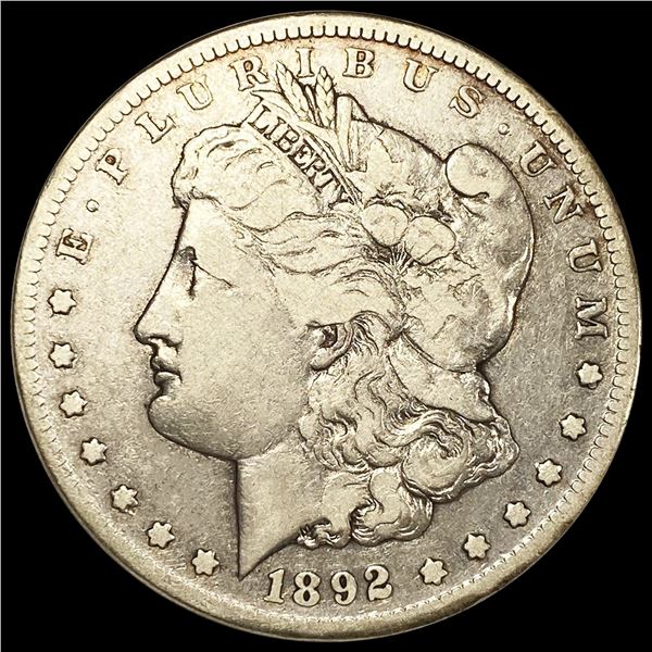 1892-CC Morgan Silver Dollar ABOUT UNCIRCULATED