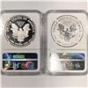 Image 2 : 2012-S Set (2) Silver Eagle NGC-PF69 1 UC, 1 Rev
