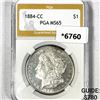 Image 1 : 1884-CC Morgan Silver Dollar PGA-MS65