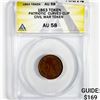 Image 1 : 1863 Civil War Token ANACS-AU58 Curved Clip