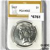 1927 Silver Peace Dollar PGA-MS62
