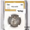 1861 Seated Liberty Half Dollar PGA-AU55