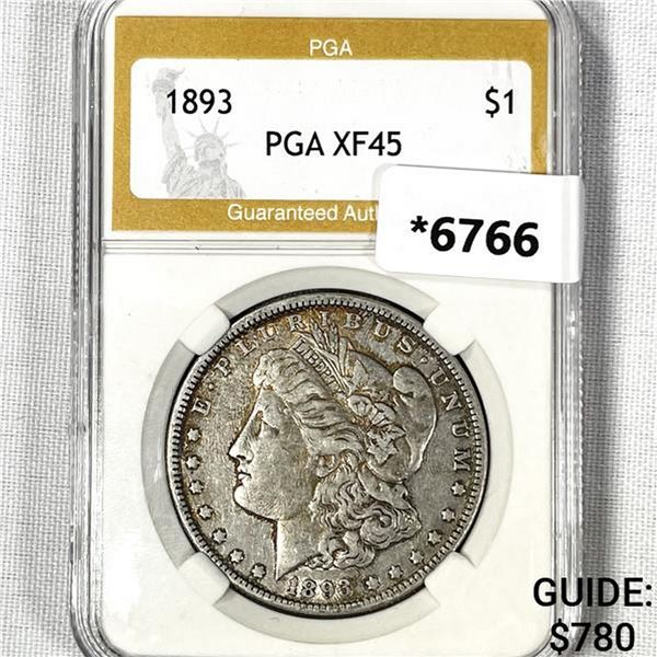 1893 Morgan Silver Dollar PGA-XF45