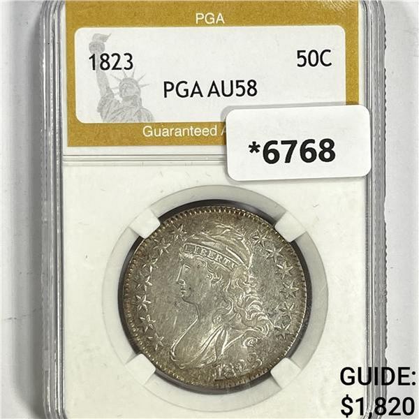 1823 Capped Bust Half Dollar PGA-AU58