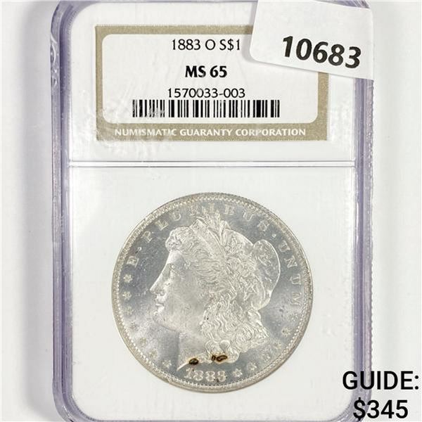 1883-O Morgan Silver Dollar NGC-MS65