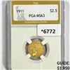 Image 1 : 1911 $2.50 Gold Quarter Eagle PGA-MS63