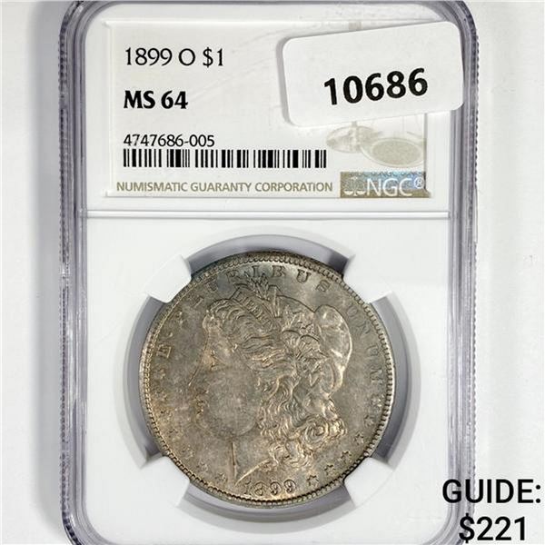 1899-O Morgan Silver Dollar NGC-MS64