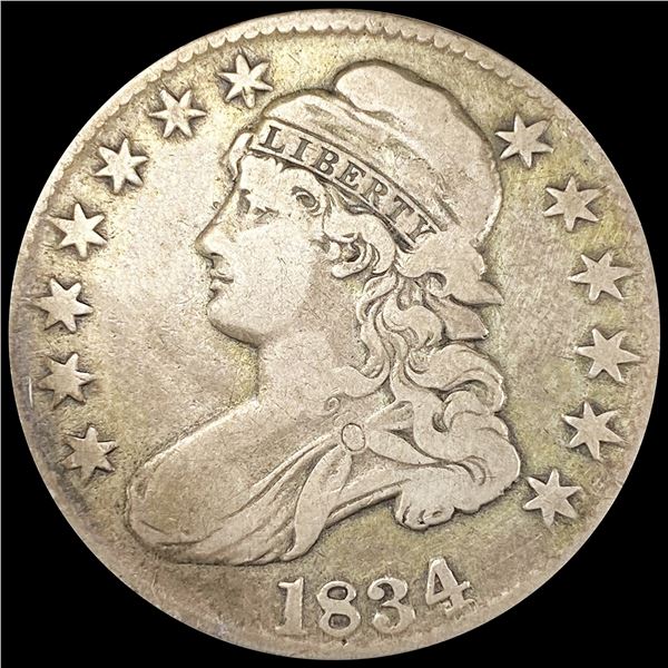 1834 Capped Bust Half Dollar LIGHTLY CIRCULATED