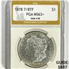 Image 1 : 1878 7/8TF Morgan Silver Dollar PGA-MS63+ VAM-41B