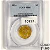 Image 1 : 1894 $5 Gold Half Eagle PCGS-MS61