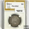 Image 1 : 1858-O Seated Liberty Half Dollar PGA-MS62