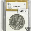 1902 Morgan Silver Dollar PGA-MS63