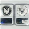 Image 2 : 2012-S Set (2) Silver Eagle NGC-PF69 1 UC, 1 Rev