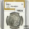 1898-S Morgan Silver Dollar PGA-MS63+