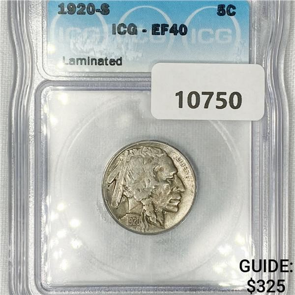1920-S Buffalo Nickel ICG-EF40