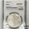 Image 1 : 1892 Morgan Silver Dollar NGC-MS61