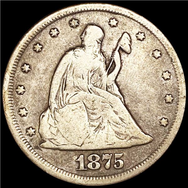 1875-CC Twenty Cent Piece LIGHTLY CIRCULATED