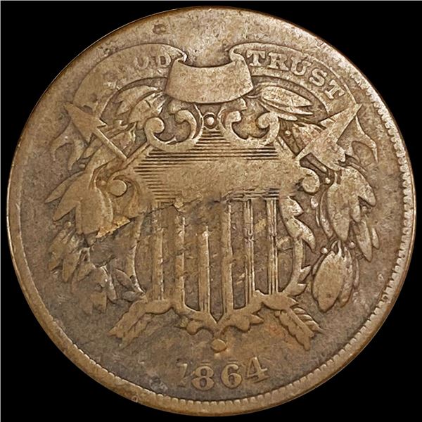 1864 Two Cent Piece LIGHTLY CIRCULATED