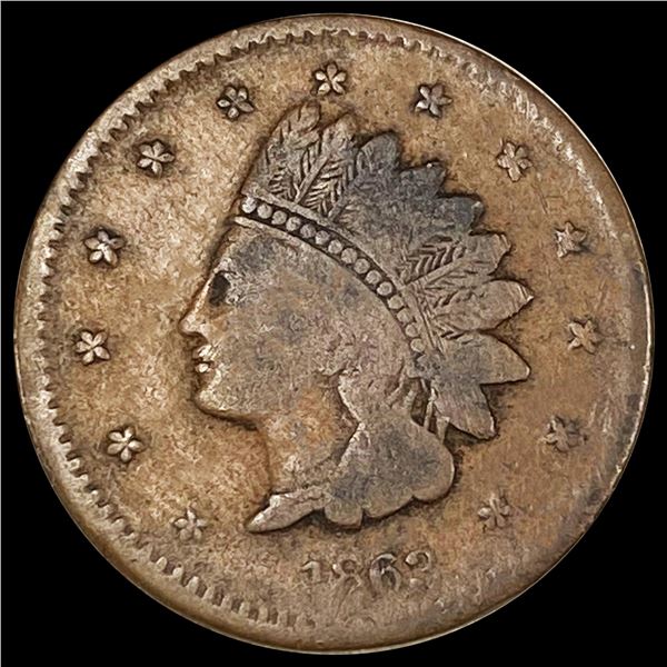 1863 Indian Head G. Parson's Fireworks Cent