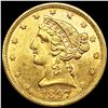 Image 1 : 1897 $5 Gold Half Eagle CLOSELY UNCIRCULATED