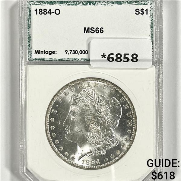 1884-O Morgan Silver Dollar PGA-MS66