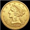 Image 1 : 1880 $5 Gold Half Eagle CLOSELY UNCIRCULATED