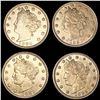 Image 1 : 1883 (4) Victory Nickels UNCIRCULATED