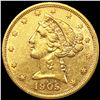 Image 1 : 1905-S $5 Gold Half Eagle CLOSELY UNCIRCULATED