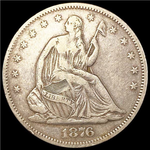 1876-S Seated Liberty Half Dollar NEARLY