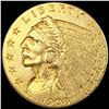 Image 1 : 1908 $2.50 Gold Quarter Eagle ABOUT UNCIRCULATED