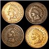 Image 1 : (4) Indian Head Cents