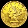 Image 1 : 1898 $2.50 Gold Quarter Eagle CLOSELY