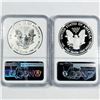 Image 2 : 2012-S Set (2) Silver Eagle NGC-PF69 1 UC, 1 Rev