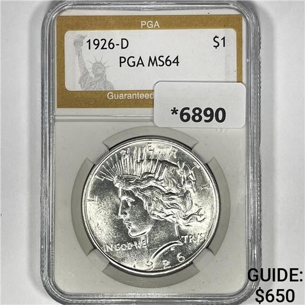 1926-D Silver Peace Dollar PGA-MS64