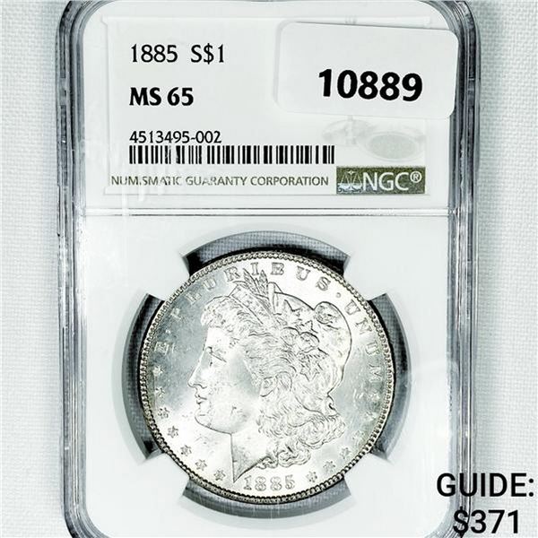 1885 Morgan Silver Dollar NGC-MS65