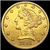 Image 1 : 1881 $5 Gold Half Eagle UNCIRCULATED